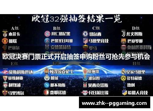 欧冠决赛门票正式开启抽签申购粉丝可抢先参与机会 欧冠决赛门票正式开启抽签申购粉丝可抢先参与机会